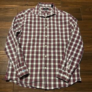 Original Penguin 16 34/35 Heritage Slim Men’s Button Down Long Sleeve Blue Red